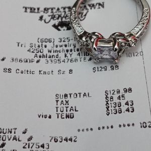Sterling Silver Celtic Knot Engagement Ring